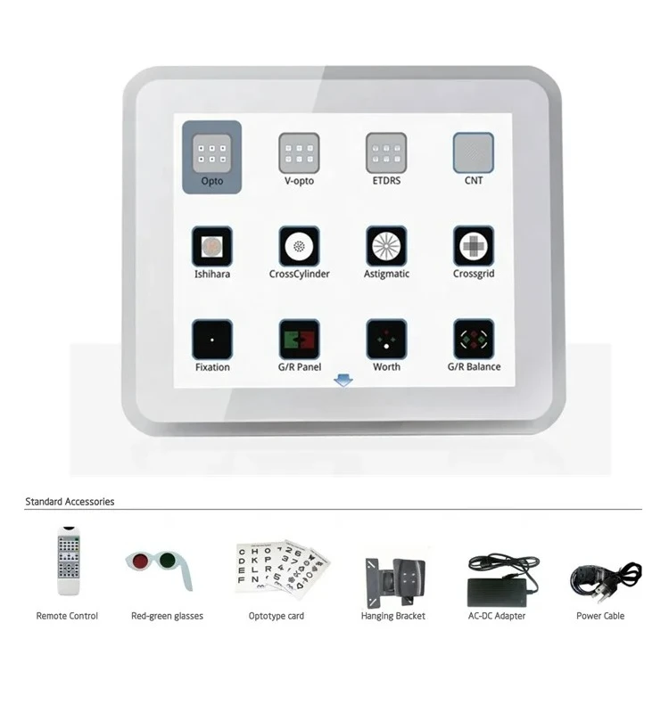 The Most Advanced LED Vision Tester ML-VC901 with 17inch Backlit Screen More Icons and Low Vision Chart