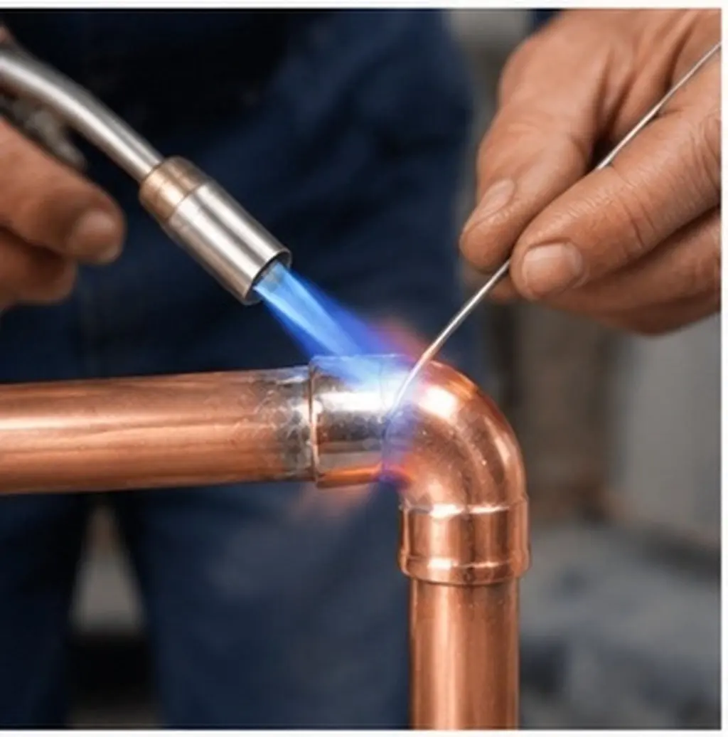 5Pcs Copper Elbow Fittings Heat Welding Plumbing Connector Pipe Adapter Leakproof Copper Pressure Fittings for Residential