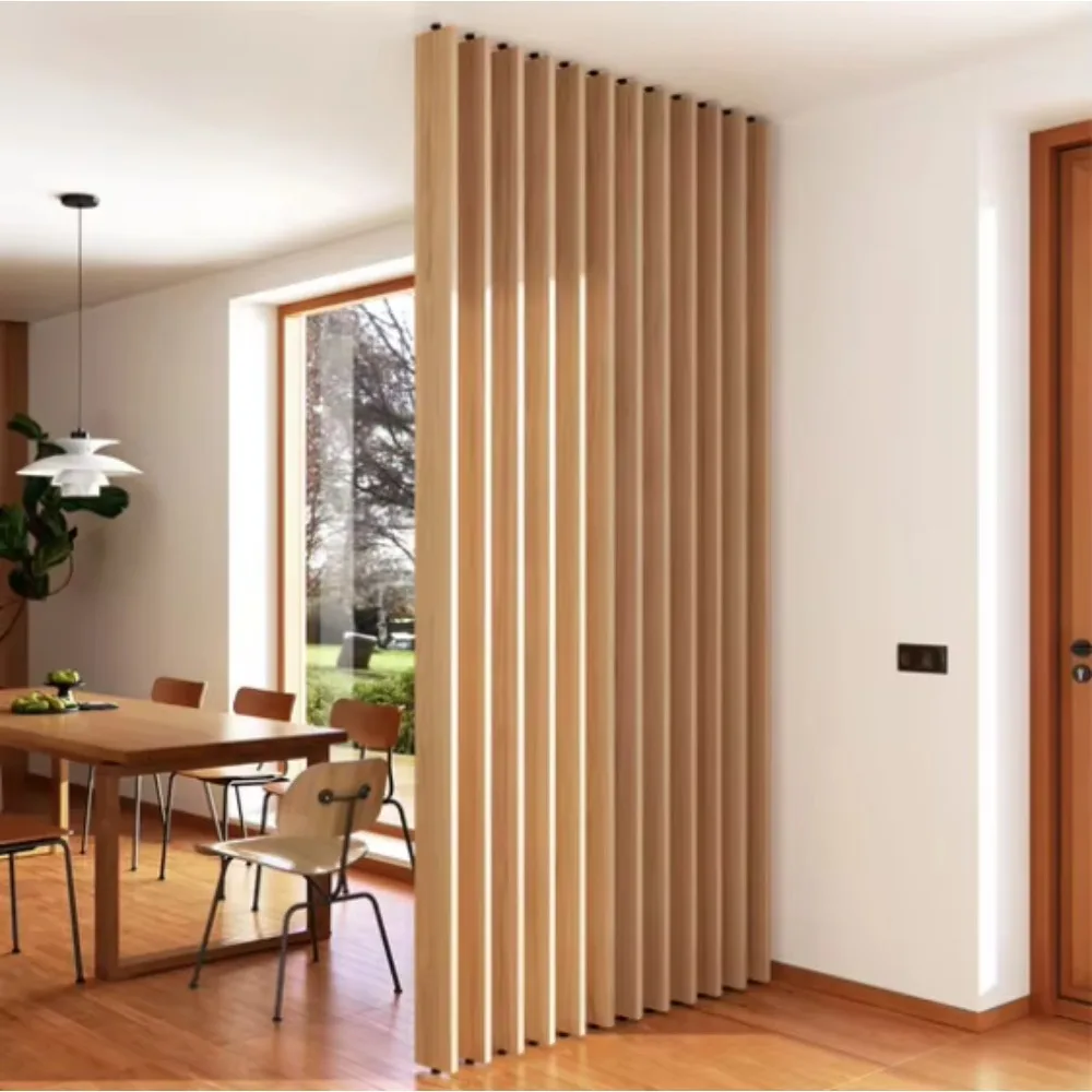 Hot Design Living Room Simple Modern Entrance Decorative Wall Partition Room Partition Wooden Board Screen Partition Column