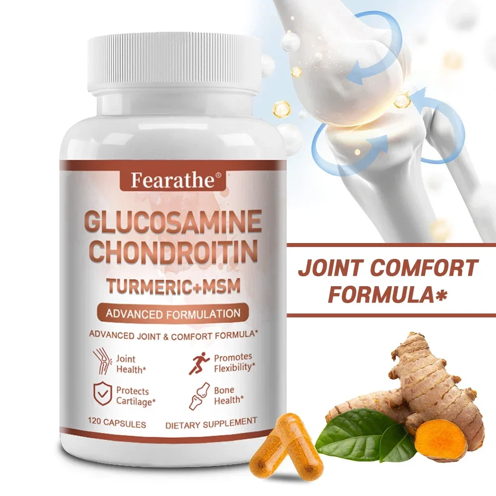 Glucosamine Chondroitin Turmeric MSM Frankincense - Relieve Joint Pain, for Bone and Cartilage Health, Promote Joint Flexibility