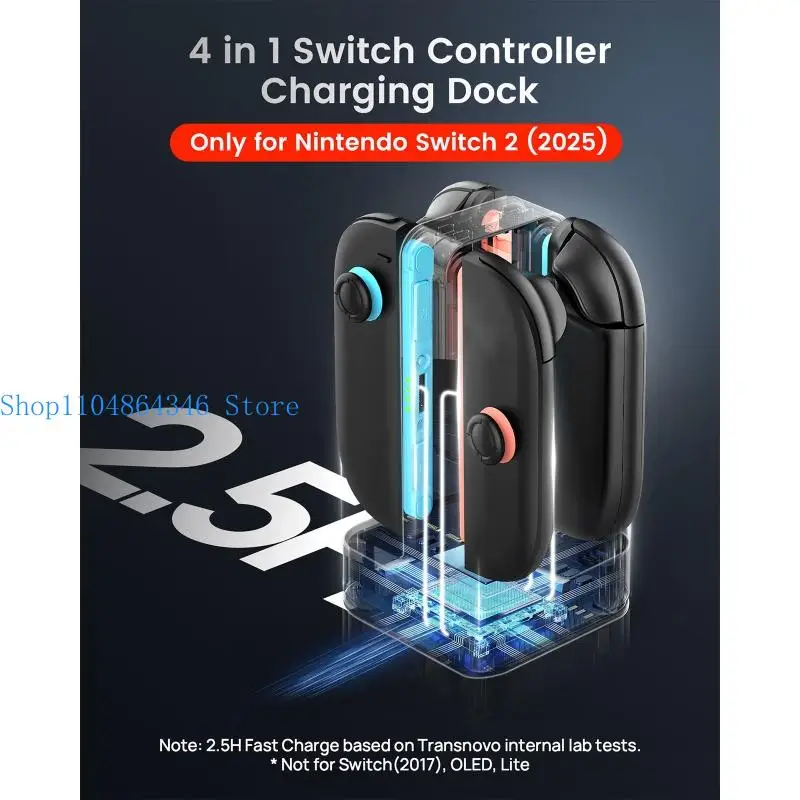652F Intelligent Dock with Visible Charging Indicators for Multiple Consoles Use