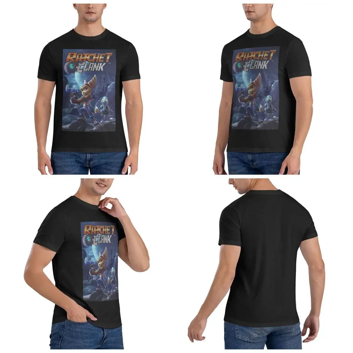 100% Cotton Ratchet And Clank Essential Collection T-Shirt Men's Fashion Oversized T Shirt Men Round Neck Summer Shirts Tops