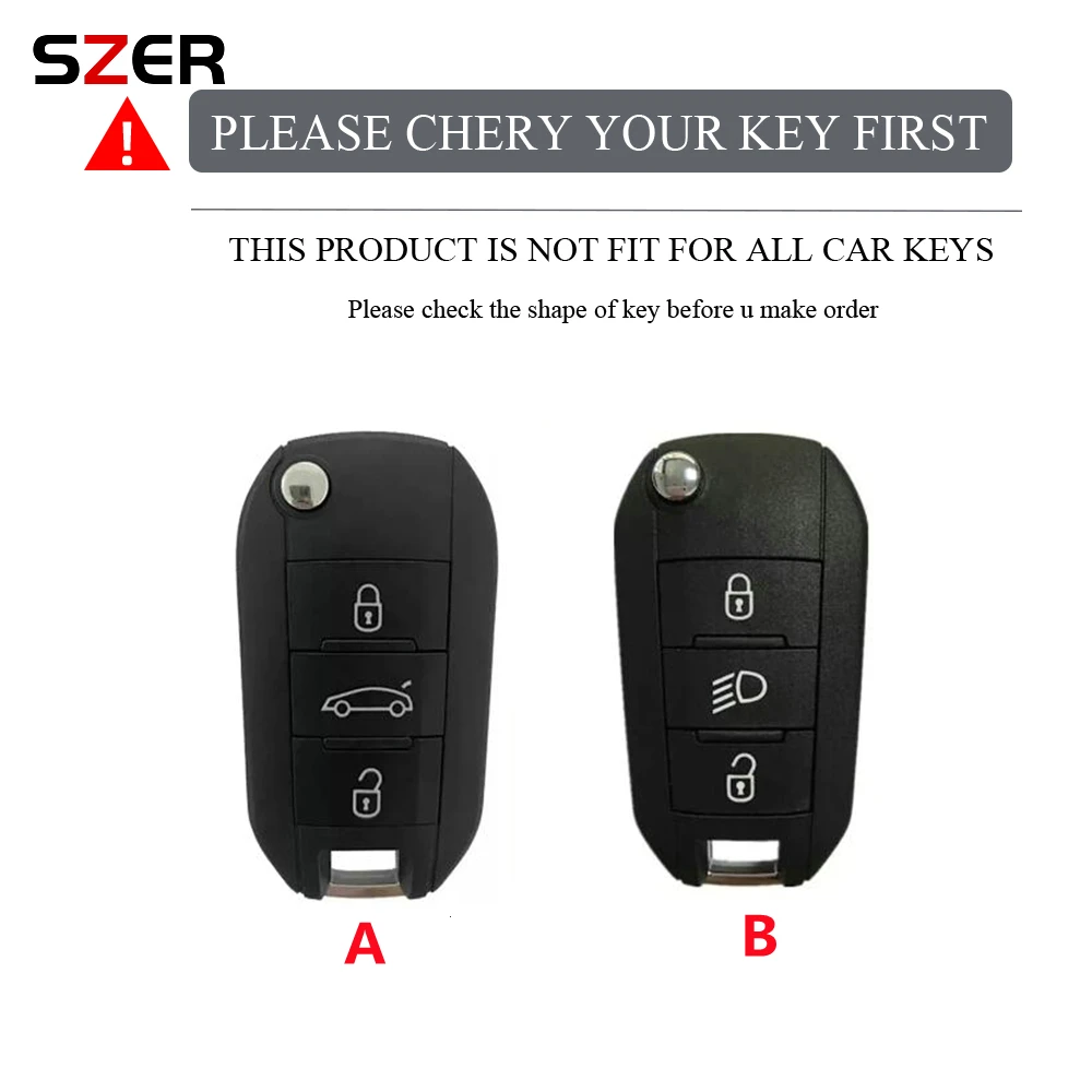 New TPU Car Flip Key Case Cover Shell For Peugeot 208 308 408 508 2008 3008 4008 5008 For Citroen C3 C4 CACTUS C6 C8 Accessories