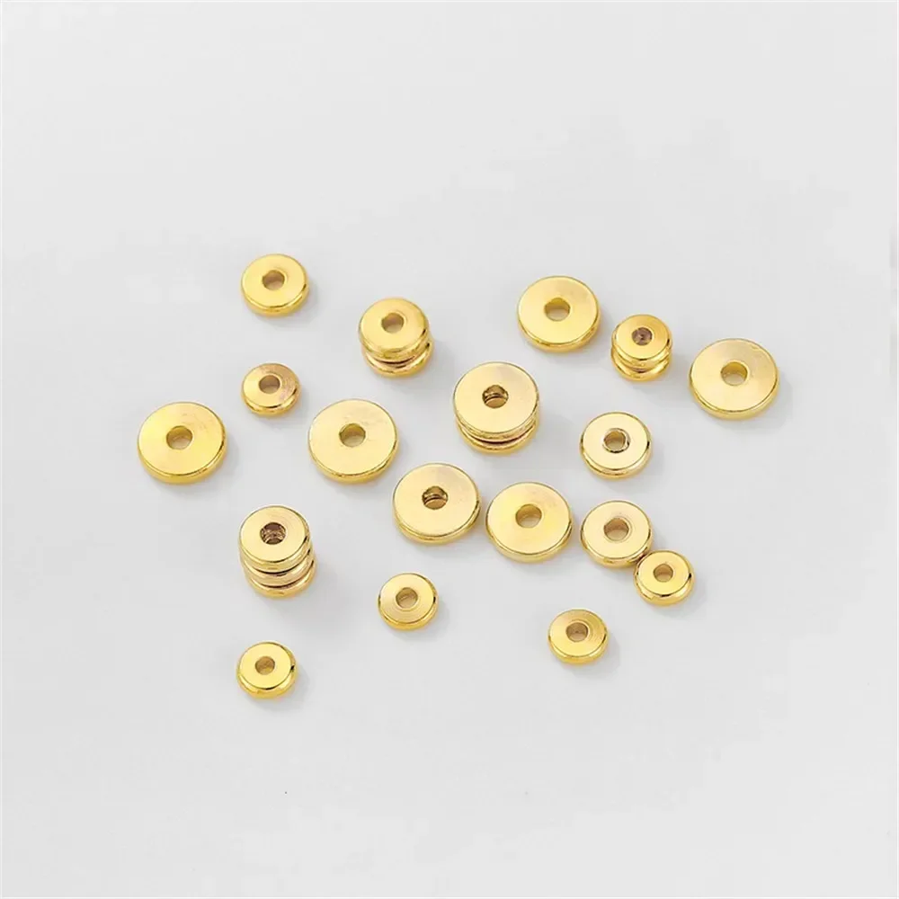 Distanziatore in confezione d'oro 14K18K, distanziatore con perline, collana braccialetto fai da te fatta a mano, copricapo con perline sciolte, accessori materiali