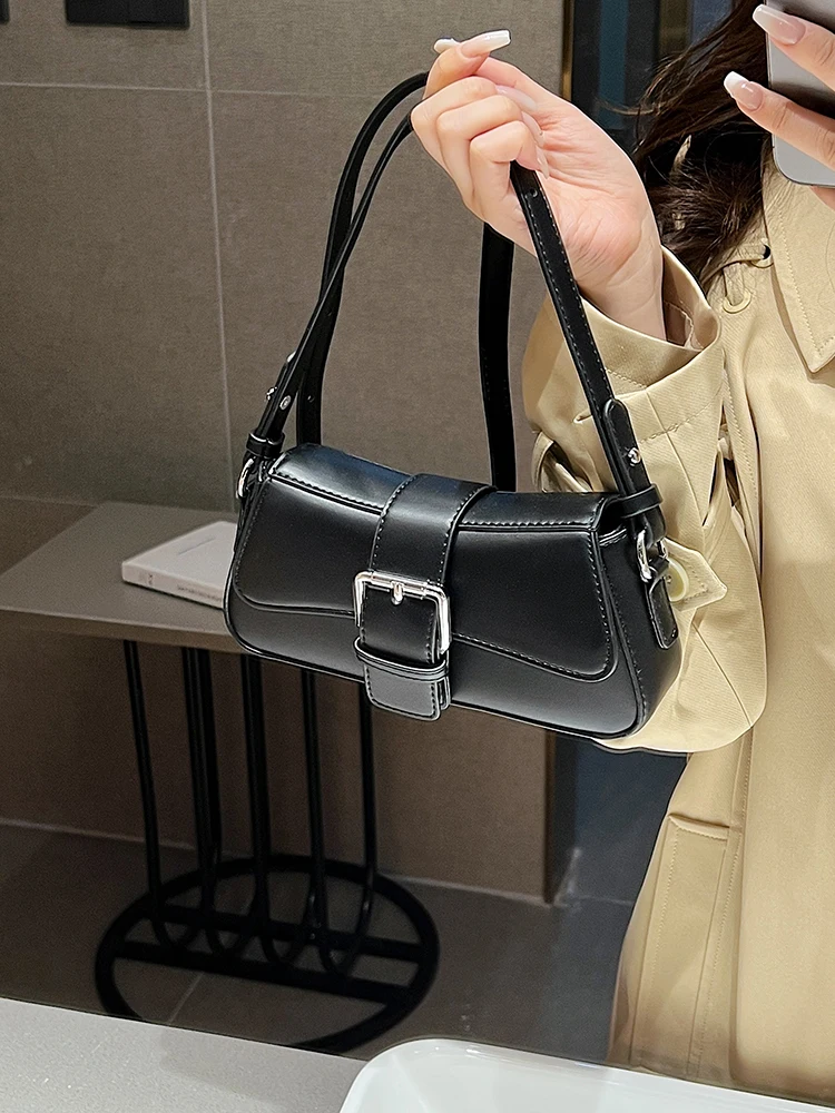 

Винтажная французская сумка для хлеба, женская модная пригородная сумка через плечо, сумка на одно плечо под мышками, универсальная осенне-зимняя сумка