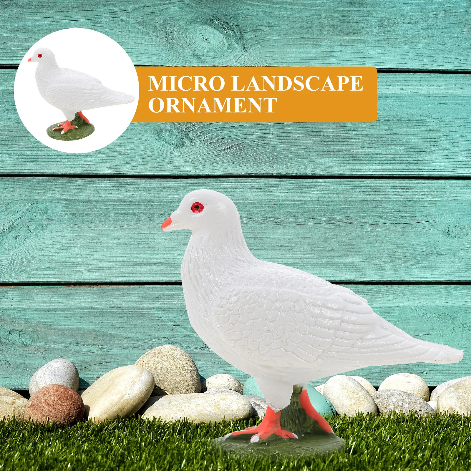 

Премиум-класс: Водонепроницаемая пластиковая фигурка голубя, реалистичный садовый декор для улицы, газона, бонсай, микроландшафта, настольная статуэтка животного