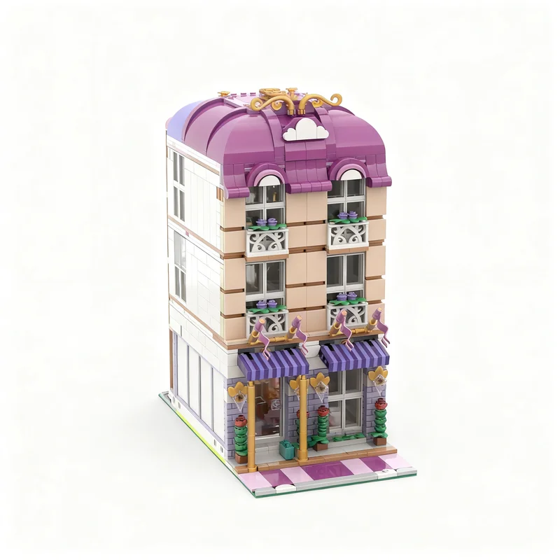 1236pcs MOC Friends Downtown Apartment - Modification Model Building Blocks Construction Assemble Display Brick DIY Collection
