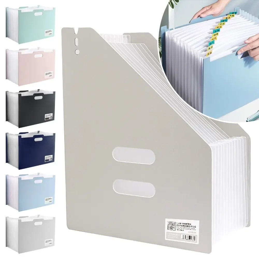 Plastic Vertical Organ Pack Office School Supplies Stationery Multilayer File Folders With Classification