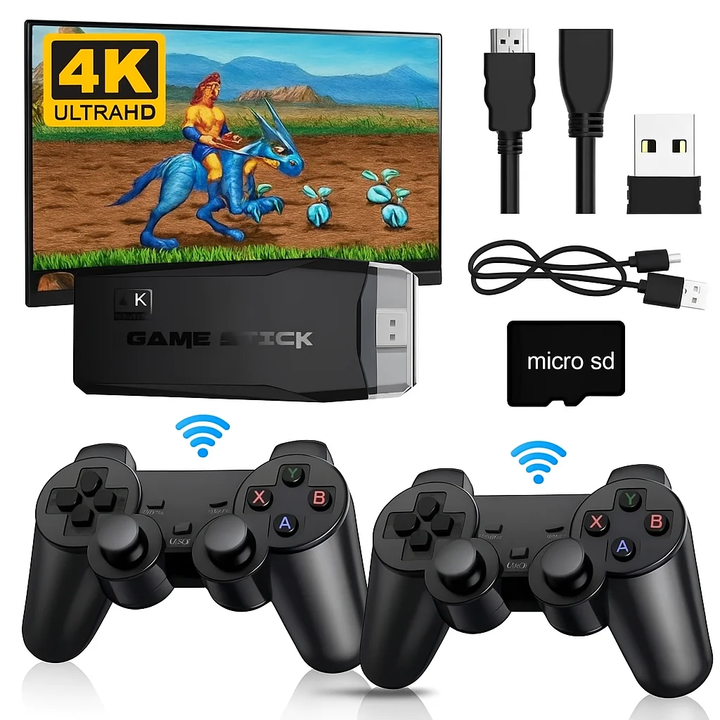 عصا ألعاب RetroGame 3D HD مع 50 وحدة تحكم تلفزيون للأطفال - تجربة ألعاب كلاسيكية هدية مثالية