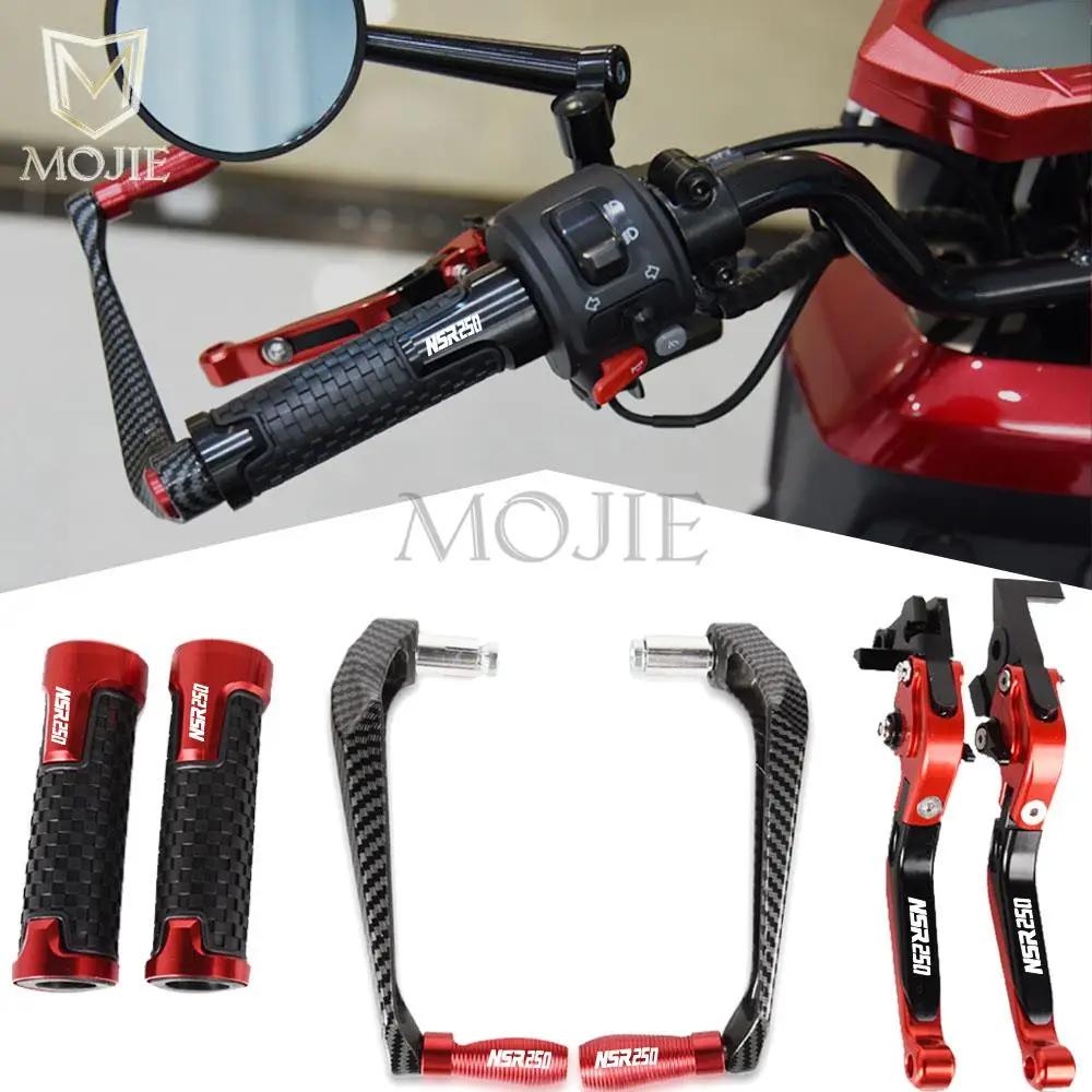 Motorcycle Handlebar Grips For HONDA NSR250 1988 1989 1990 1991 1992 1993 1994 Brake Clutch Levers Protection Handle Lever Guard