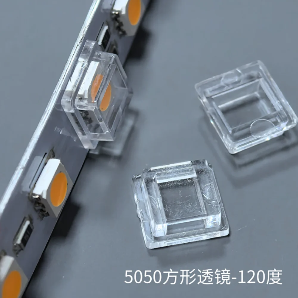 100PCS 5050 LED Lens 30 60 90 120 140 180 Degree Convex Optical Lens For 5050 SMD WS2812 WS2811 SK6812 RGB LED stirp light