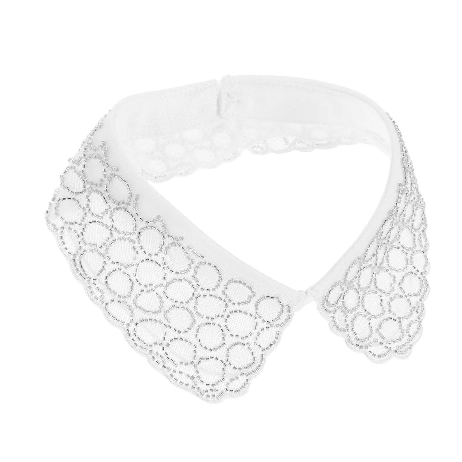 Frisado para mulheres gola de camisa falsa blusa destacável acessório colar falso elegante wearable moda funcional