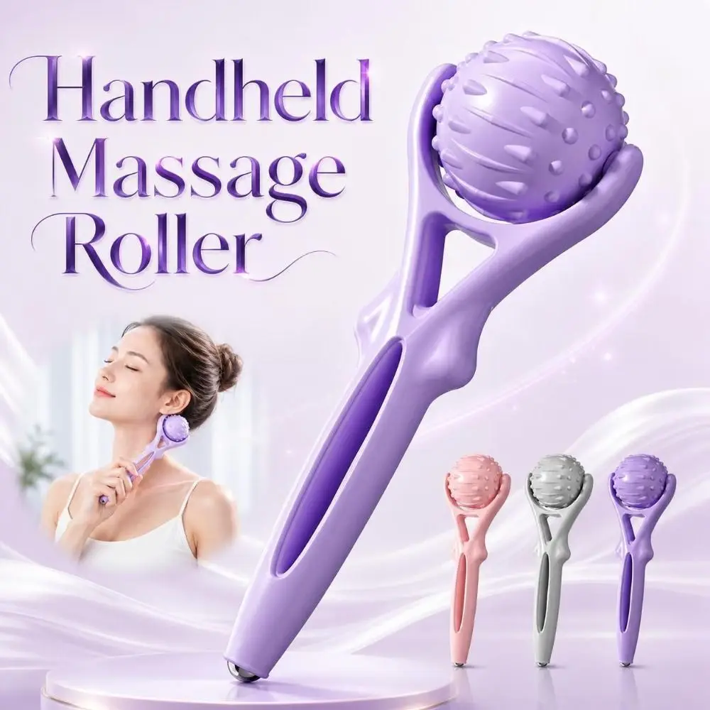 Ergonomic Handheld Massage Roller Portable Multipurpose Trigger Point Massager Lightweight Comfortable Muscle Relief Roller