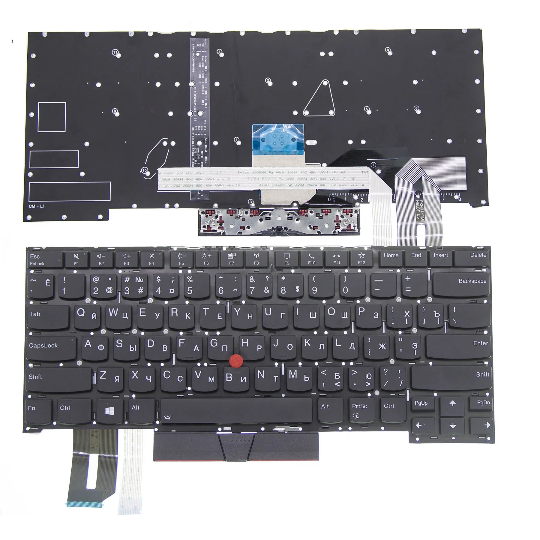 New RU US Keyboard for Lenovo ThinkPad T14S Gen 1 Thinkpad P1 Gen 3 Thinkpad X1 Extreme 3rd Gen 3 With Backlit Russian English