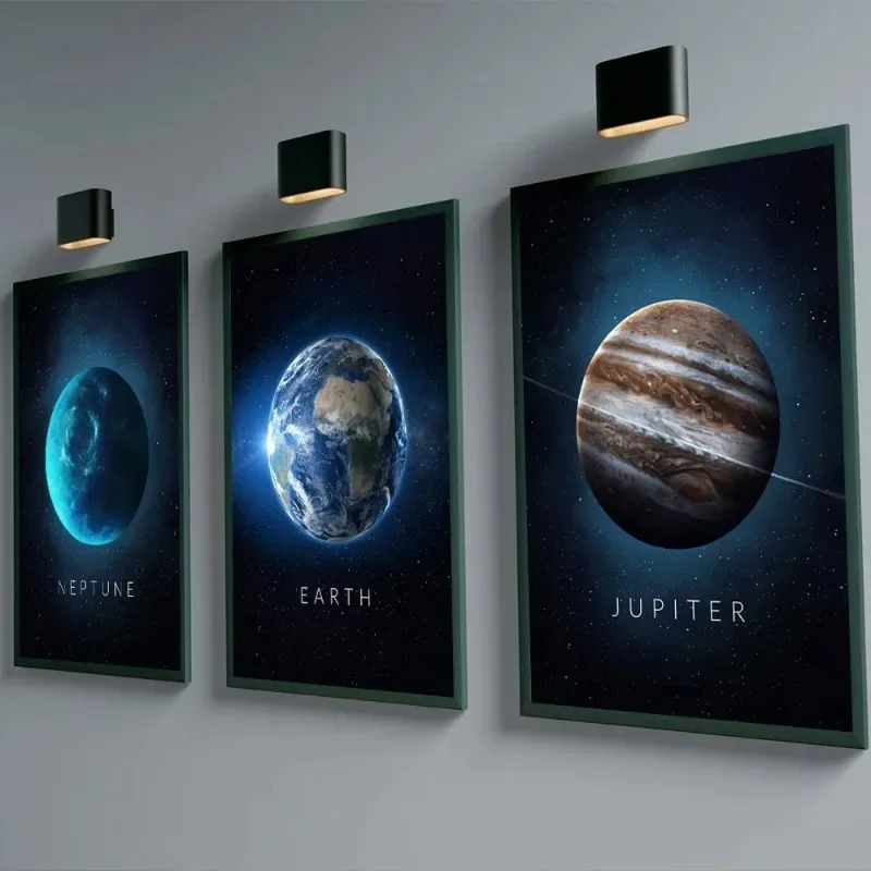 Sun Venus Pictures Painting Nordic Posters for Living Saturn Mars Earth Pluto Planet Wall Art Canvas and Prints Wall Room Dec