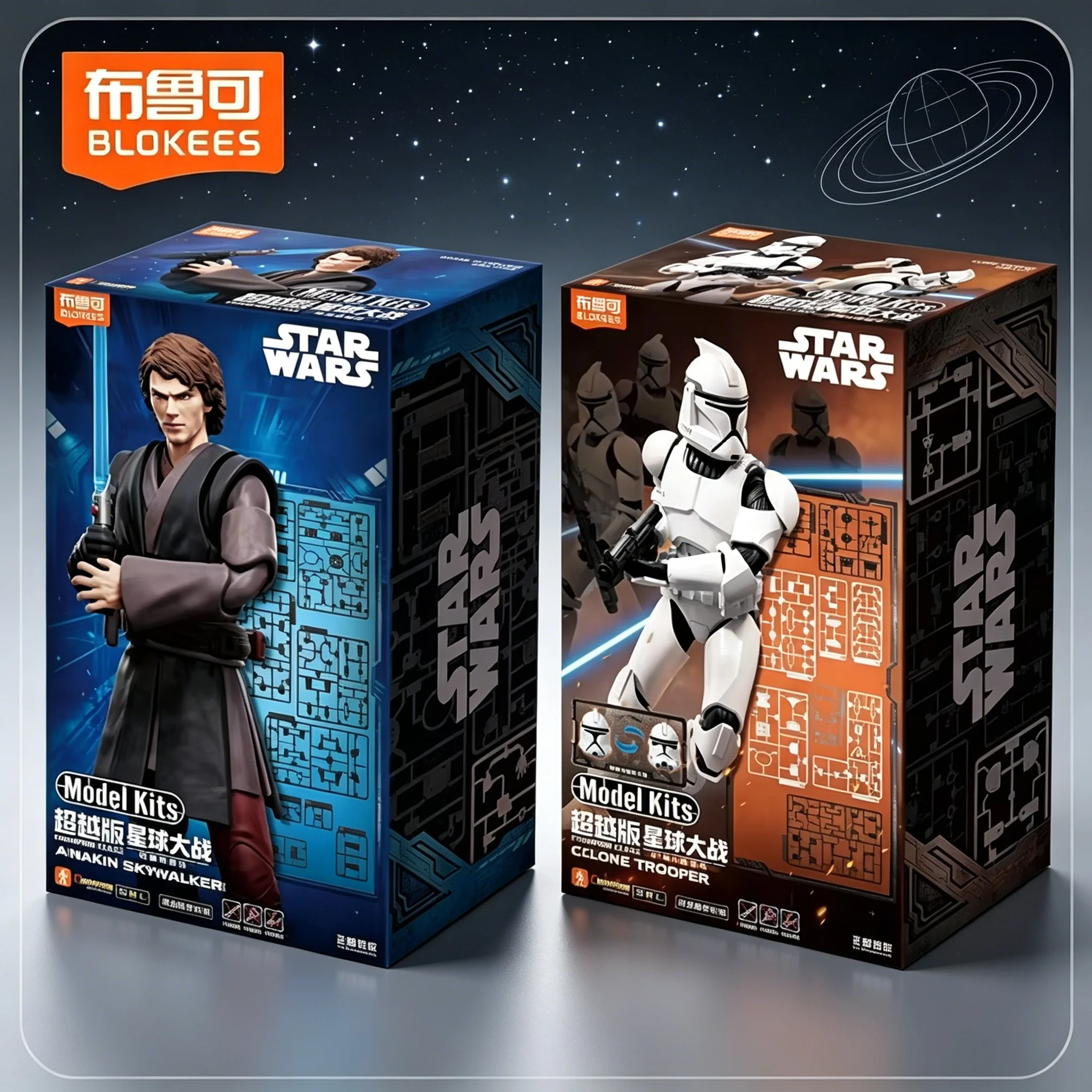 ブローキーズ-スター・ウォーズ-チャンピオンクラス-モデルキット-アナキン・スカイウォーカー-クローン・トルーパー-アクションフィギュア-コレクターズトイ-アニメフィギュア