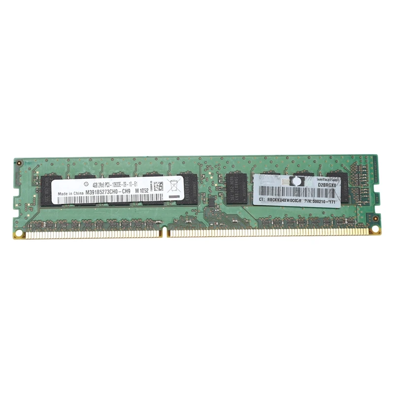 4Gb 2rx8 PC3-10600E 1.5V Ddr3 1333Mhz Ecc Geheugen Ram Niet Gebufferd Voor Server Werkstation (4G)