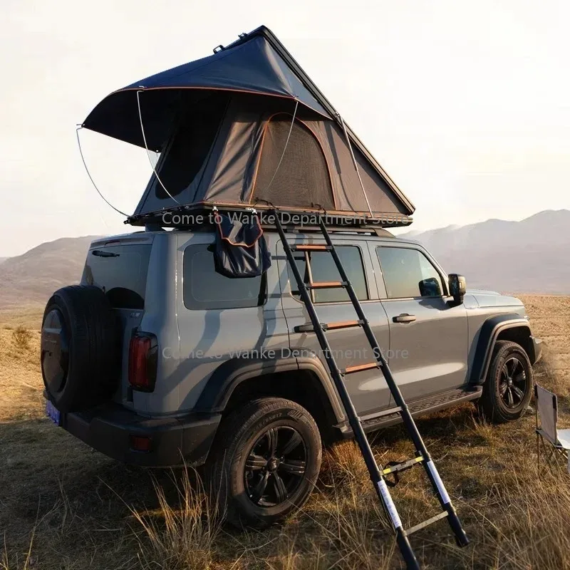 Camping SUV Truck Roof Top Tent for Sale – Aluminium Triangle Hard Shell Car Rooftop Tent with Cover