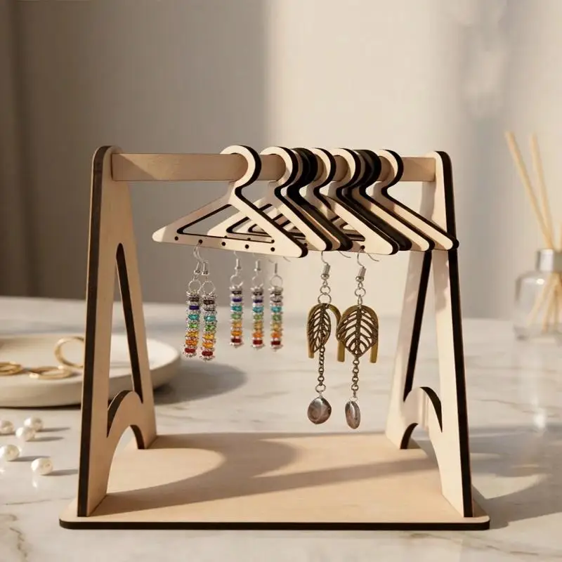 Display StandMini Hanging Rack, Jewelry Showcase, Small Earring Organizer,Hanging-Style Display Stand,Desktop Organizer Earring