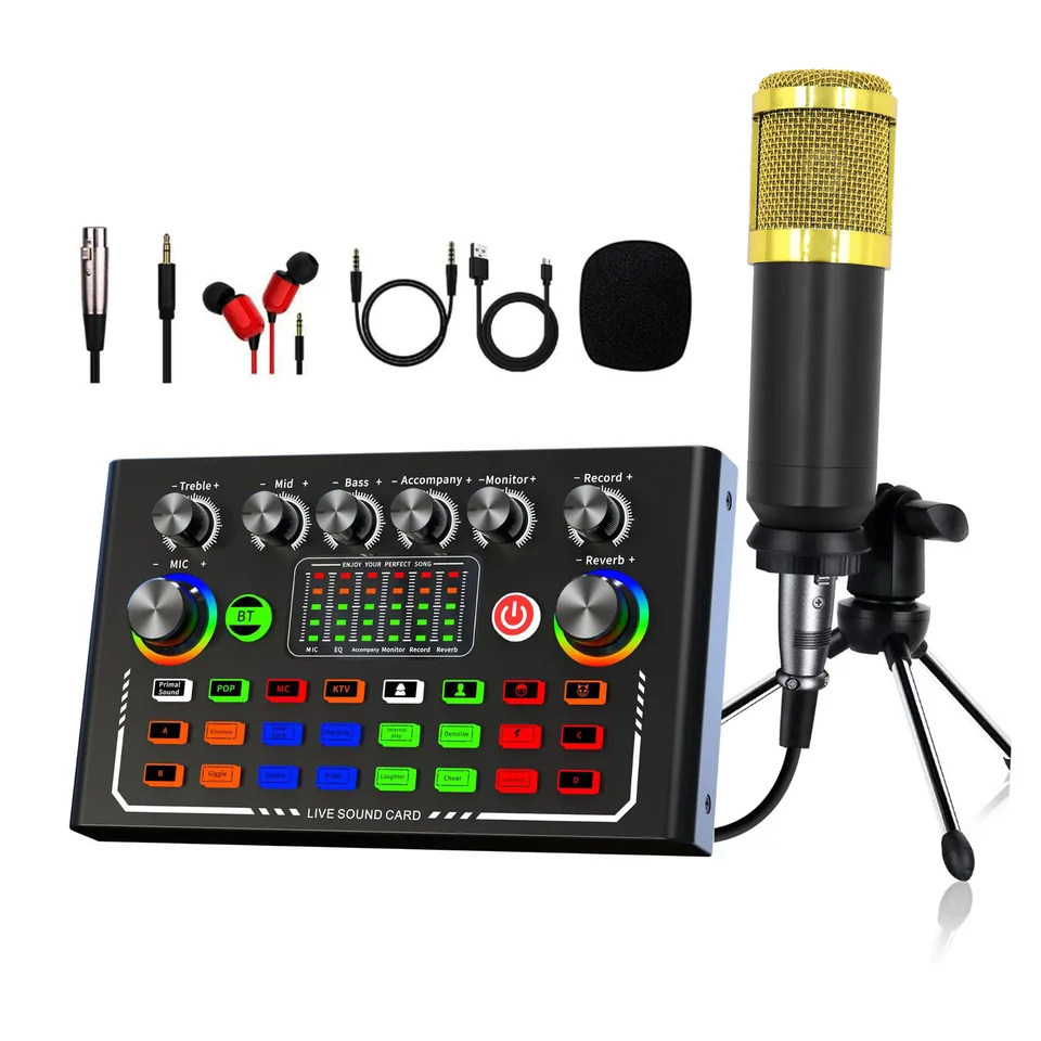 Fittingood Professional Condenser Mic for Phone, PC, Live Streaming