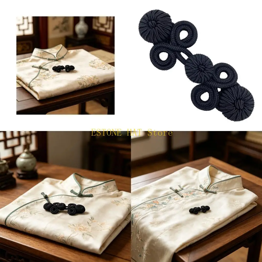 49MF Traditional Chinese Styles Knot Buttons Fastener Plate Buckles For Cheongsam