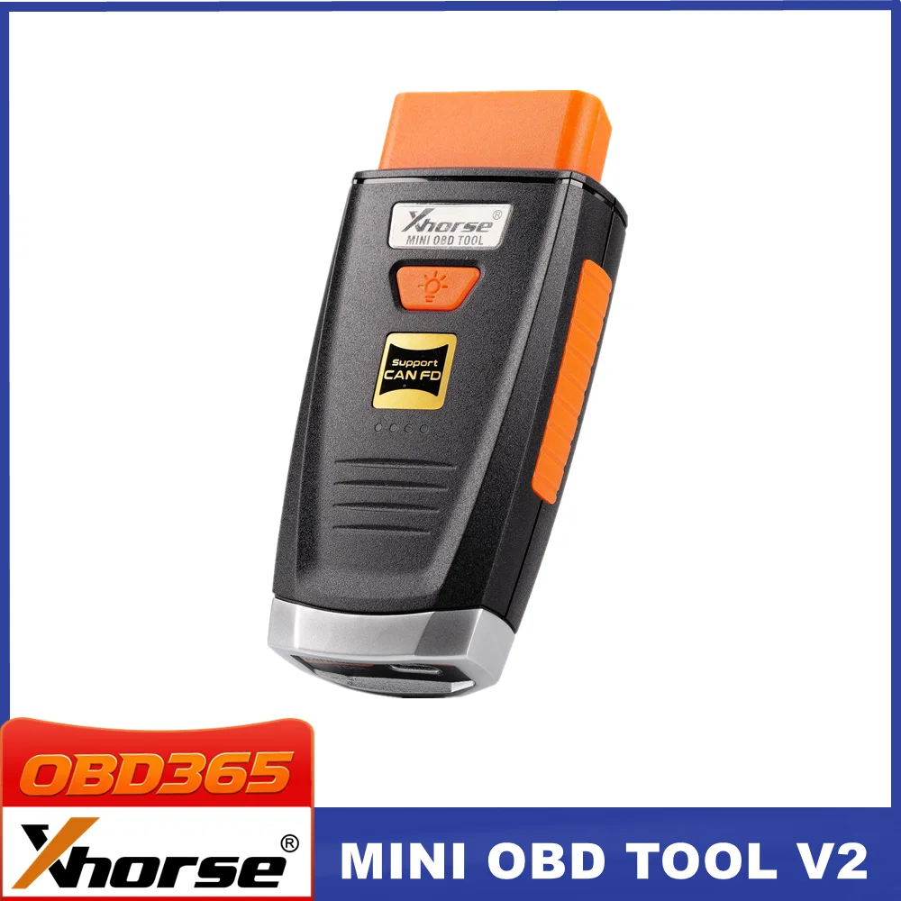 Xhorse Mini OBD Tool V2 XDMO20 Newly Supports CANFD Protocol / LED light / 8A IMMO Box All Key Lost