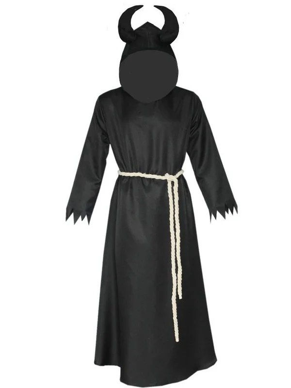 

Halloween Demon Wizard Cloak Cosplay Costume Witchcraft Festival Adult Size Ethnic Stage Performance Women's Traditional Wear