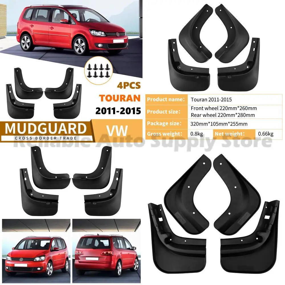 

For Volkswagen Touran 2011-2015 Car Tire Mud Flaps Premium Quality Durable Rubber Fender Liners Stylish Upgrade