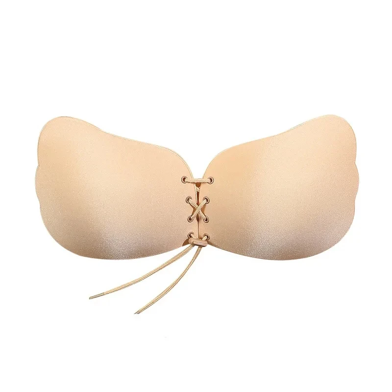 Comfortable Seamless Adhesive Stick Bra Thin Silicone Strapless Bra Invisible Push Up Bras for Daily, Wedding Dress