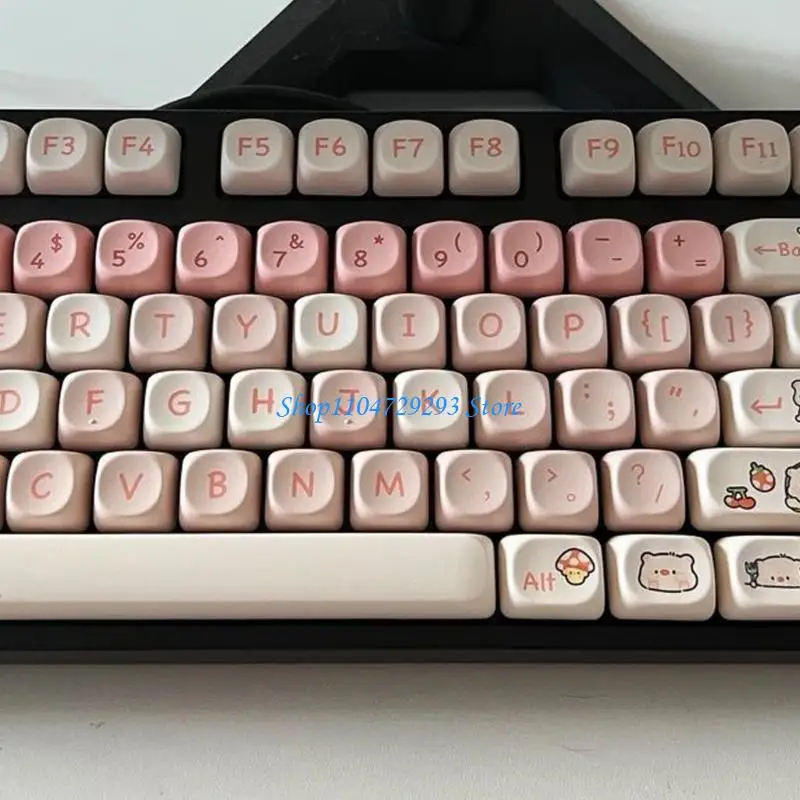 Y2GD Pink Pig Temed 118 PBT KeyCap Set Profile ergonómico para mecanógrafos y jugadores