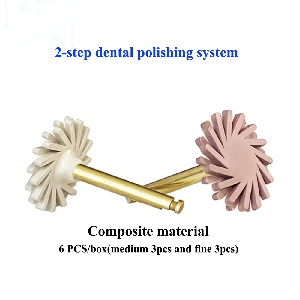 

6 pcs/box Dentpark polishing cyclone wheel Type I, 2-step polishing system #5, Ф14mm standard/fine 3 pcs each