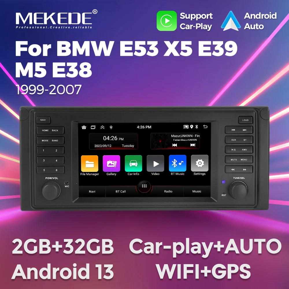 

MEKEDE 7 inch Android 13 For BMW E53 X5 E39 1995-2003 Car Stereo Radio Carplay +Auto SWC GPS BT Navigator Car Multimedia Player