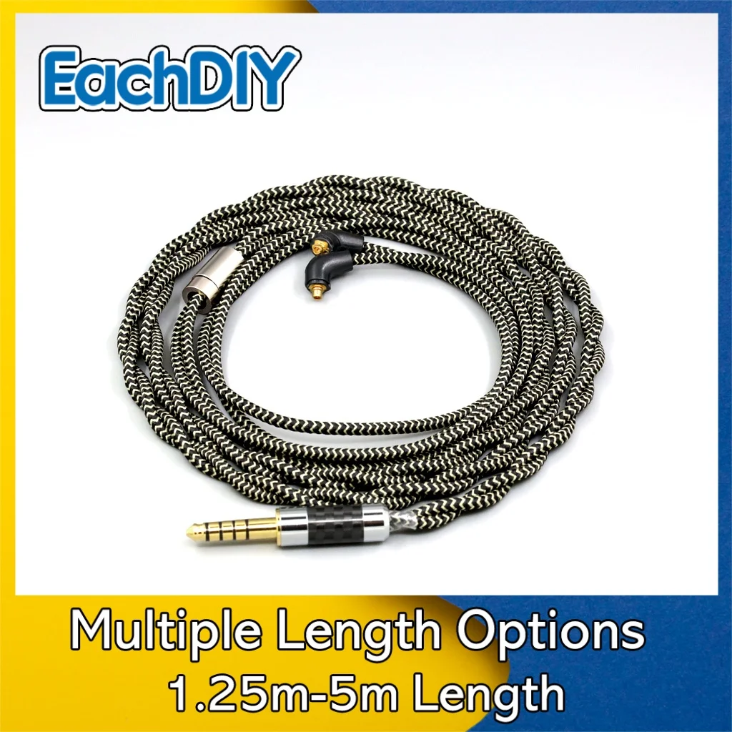 

2 Core 2.8mm Litz OFC Earphone Shield Braided Sleeve Cable For Etymotic ER4SR ER4XR ER3XR ER3SE ER2XR ER2SE 8061