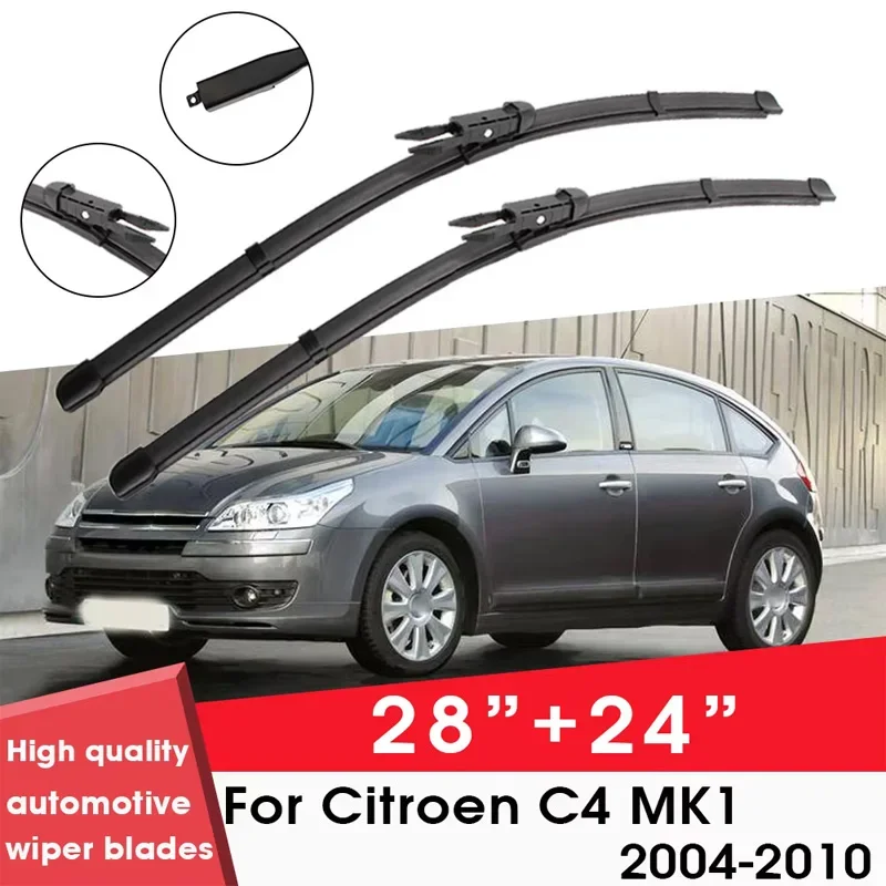 

Car Wiper Blade For Citroen C4 MK1 2004-2010 28"+ 24" Windshield Windscreen Clean Naturl Rubber Car Wipers Accessories
