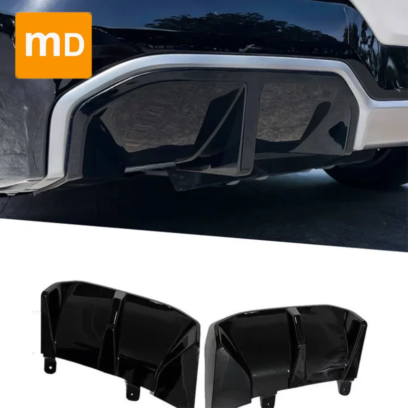 

For 2021 2024 BMW Electric IX3 Glossy Black Rear Bumper Diffuser Spoiler Lip Trunk Wing Body Kit Splitter Cover Trim