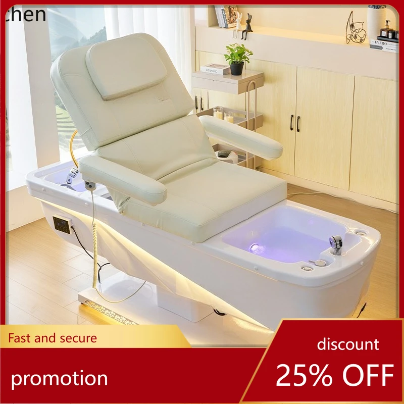CZ Electric Adjustable Shampoo Bed with Foot Spa Constant Temperature Water Circulation Heater Client Bed
