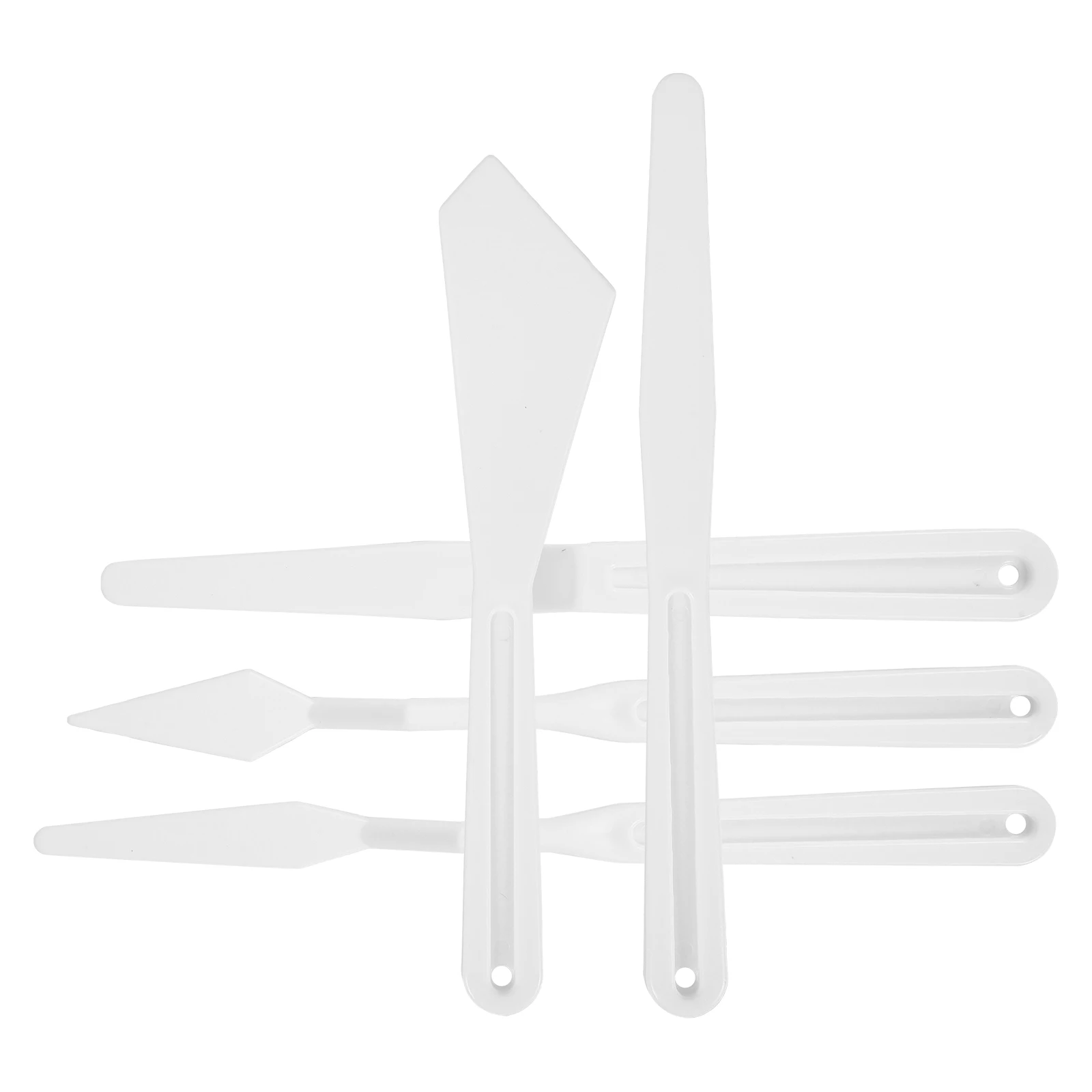 

1 set Oil Painting Scraper Set Plastic Tools Drawing Spatula Art Supplies Lightweight Portable Easy Clean Pigment Mixing Canvas