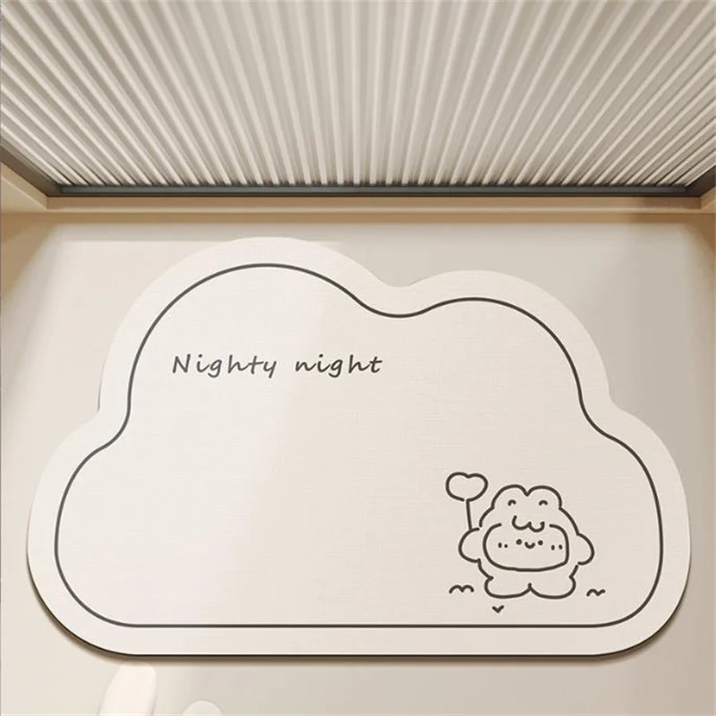 

60x40CM Thickened Soft Diatomaceous Earth Bathroom Floor Mat Absorbent Quick Dry Entrance Rug Anti-Slip Door Mat Foot Pad