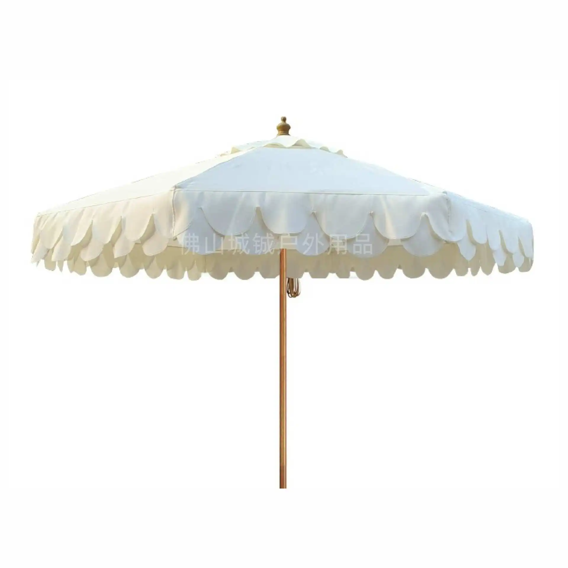 

French garden umbrella aluminum alloy 8 bone sun umbrella double layer wave seaside wind market camping outdoor umbrella