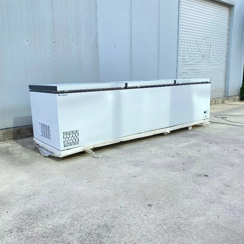 Factory Direct Triple Top Door Chest Freezer Ultra Large Capacity Commercial Horizontal Deep Freezer for Bulk Storage