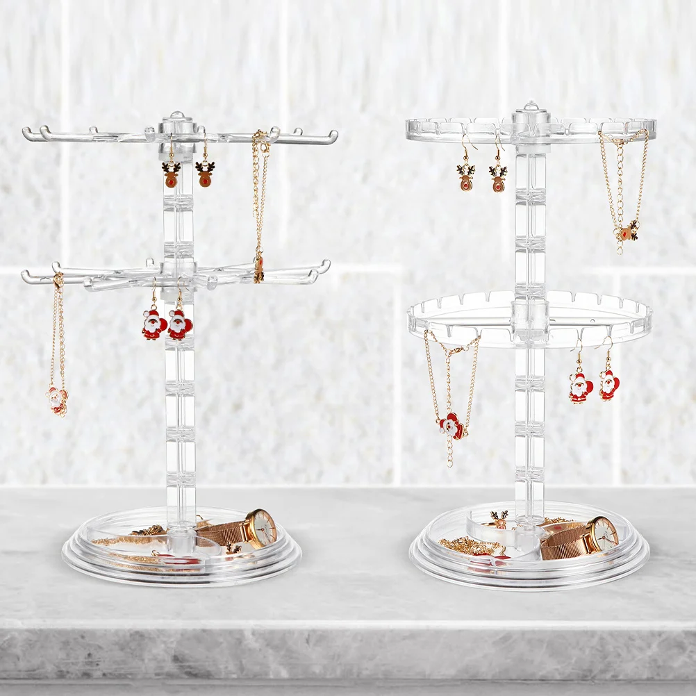 

Rotating Jewelry Holder Desktop Earring Organizer Display Stand Jewelry Organizer Necklace Holder Stylish Storage Rack