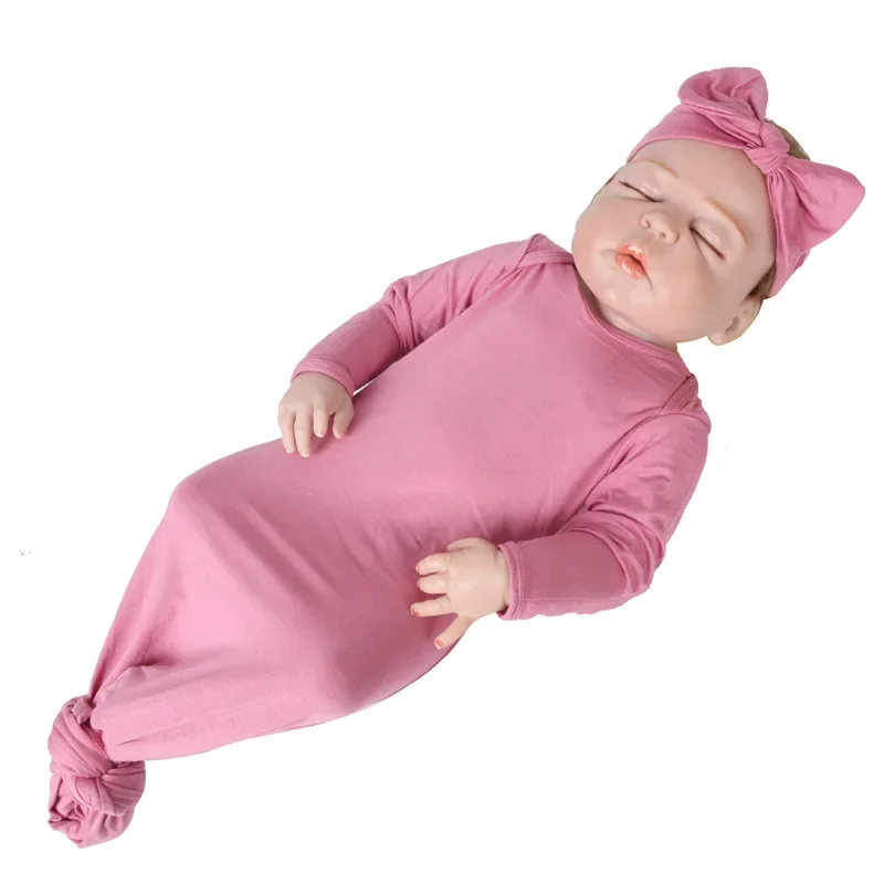 New Born Babay Footies Boys Girls Infant Clothes Bodysuit 0-3 Months Old Crawl Clothes With Hat Or Headband Cute