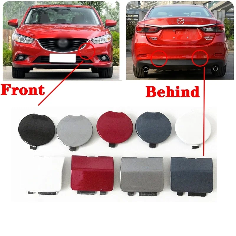 Car Accessories for Mazda 6 Atenza Sedan 2013 2014 2015 2016 Front Rear Bumper Towing Hook Cover Decorative ABS Hauling Eye Cap