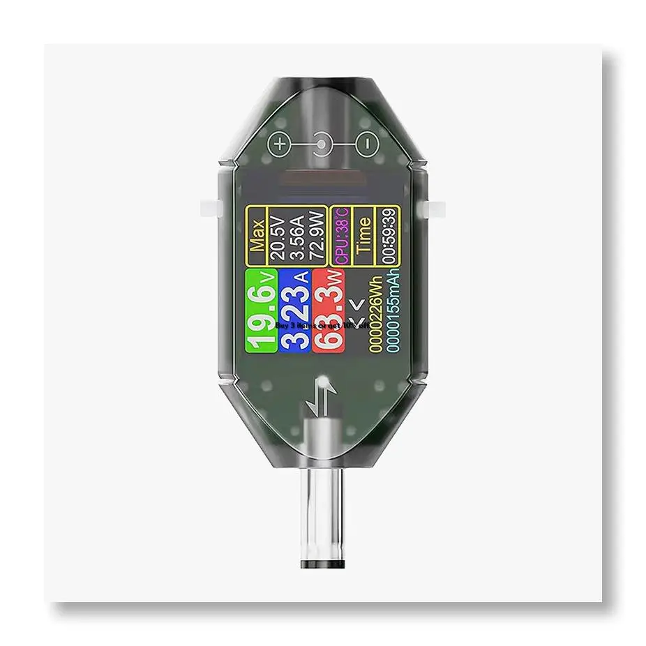 ✱DT550 600W Digital Voltage Current Tester DC5.5x2.5mm Interface Digital Power Meter Power Capacity Meter DC4.5-50V B