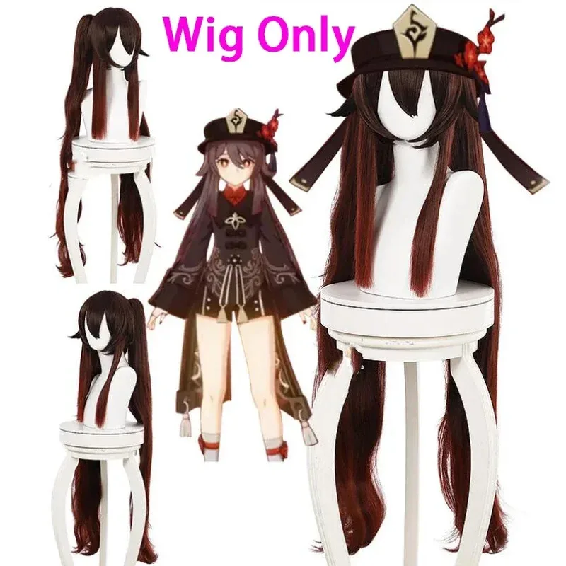 

2025 Costume Uniform Wig Anime Game Genshin Impact Hutao Cosplay Hu Tao Chinese Style Halloween Costumes for Women