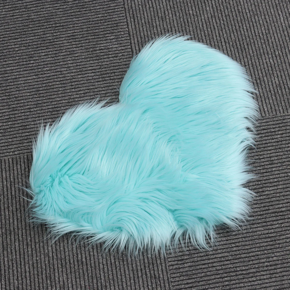 

40x50cm Heart Shaped Area Rug Soft Non Slip Floor Mat for Living Room Bedroom Kids Room Light Blue Bathroom Carpet
