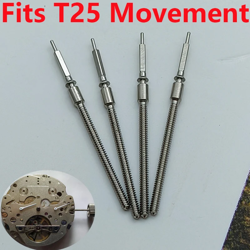 

2/4pcs T25 Movement Watches Crown Stem Fits for T25 Movement Watch Repair Standard Watch Crown Stem For T25 Movement
