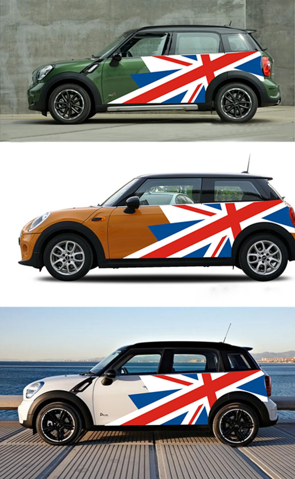 Union Jack Auto Außentür Seite Körper Aufkleber Aufkleber Für MINI Cooper Countryman R60 R55 R56 F55 F56 F60 Auto Styling Zubehör – Detail 4