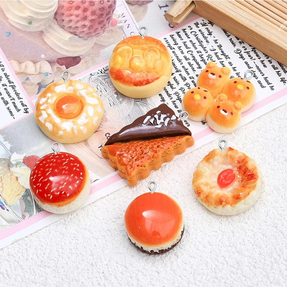 Cute Shiny Strawberry Roll Flat Back Charms 10Pcs Jewelry Making Pendants for Earrings Bracelets Hair Decor Hairpins