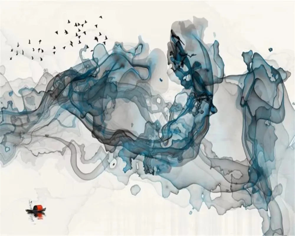 Custom wallpaper Abstract Ink landscape TV background wall home decoration living room bedroom murals 3d wallpaper
